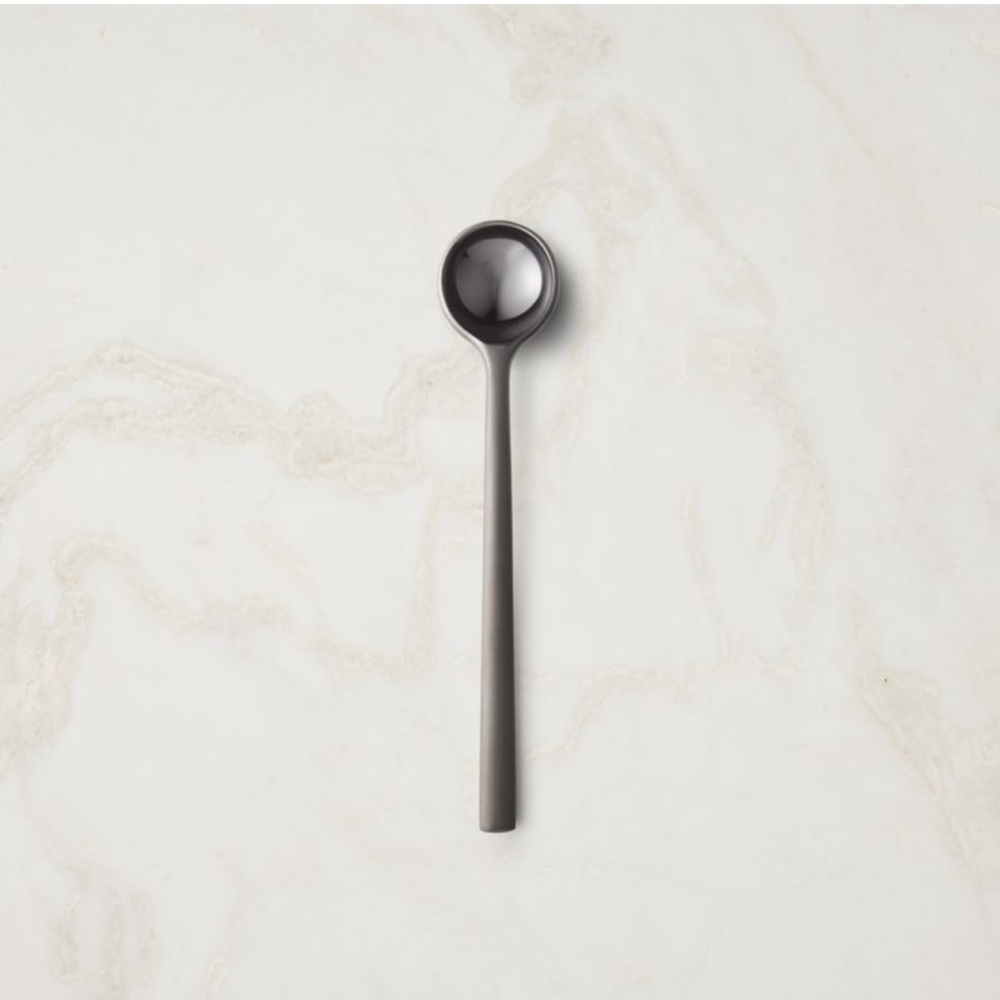 CB2 Black small spoons set of 4
